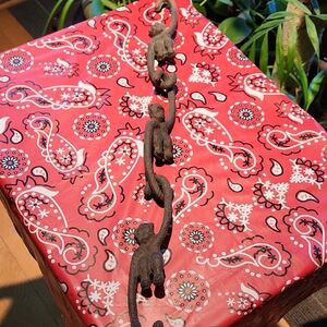 Decorative Monkey Plant Holders,cast Iron,All 3